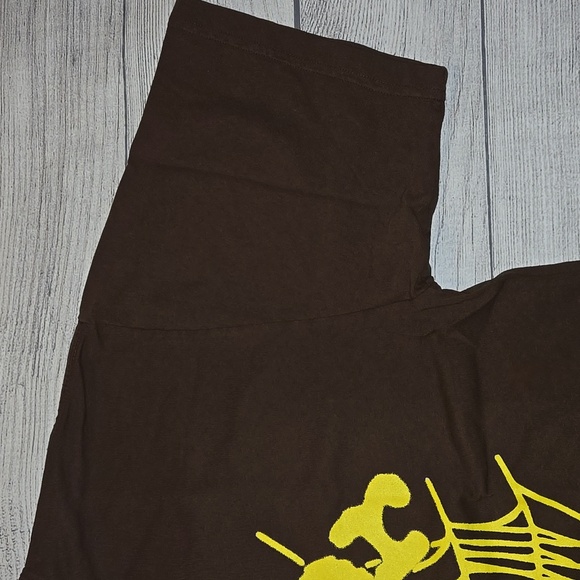 Sp5der Men's OG Web T-Shirt Brown/Yellow Size L NWOT - Picture 5 of 7